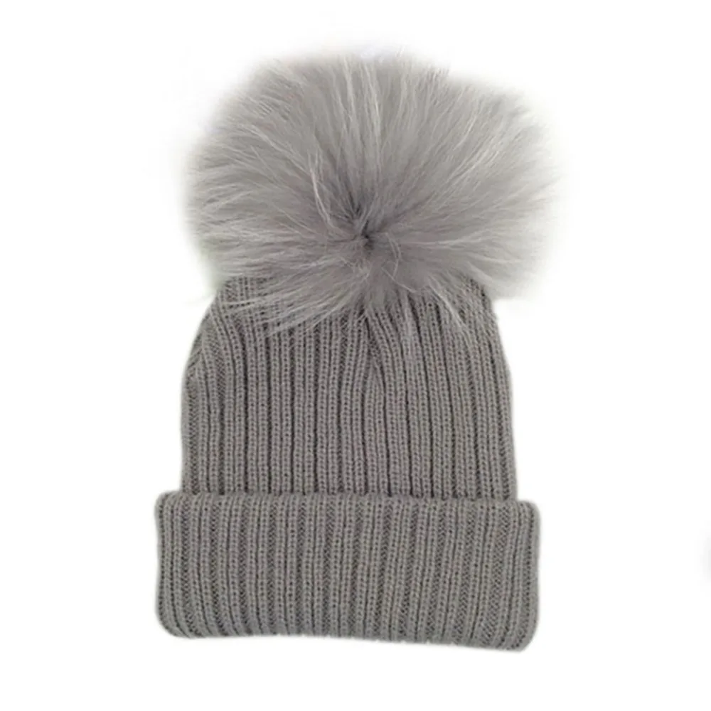 Kids Candy Color Pom Beanie Winter Warm Knitted Bobble Kids Candy Color Pom Beanie Winter Warm Knitted Bobble