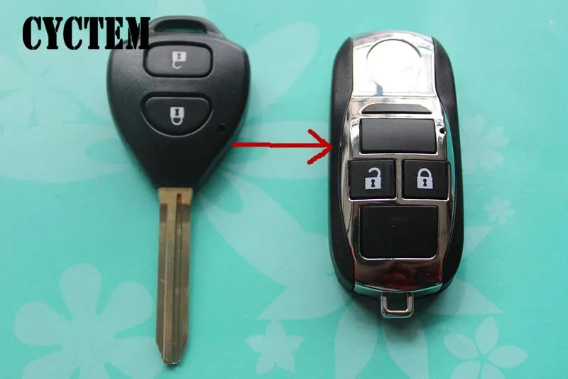 CYCTEM Clearance!! 2 Buttons Car Key Cover Replacement Case Folding