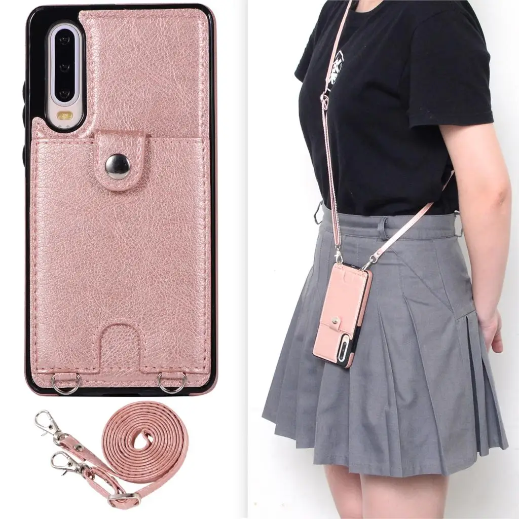 

Haissky Vintage PU Leather Back Case for Huawei P30 Pro P30 Lite Wallet Card Case for Huawei Mate 20 Pro 20 Lite Case With Strap