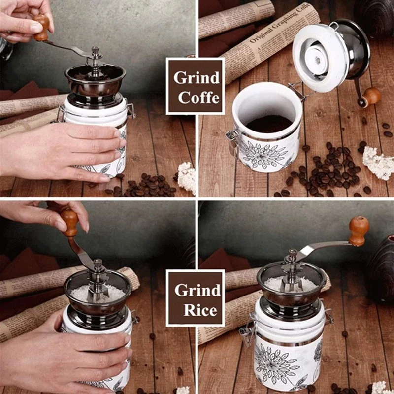 القهوة اليدوية طاحونة خام سيراميك القهوة اليد مطحنة Coffeeware القهوة الفاصوليا الفلفل مطحنة التوابل السيراميك طاحونة آلة