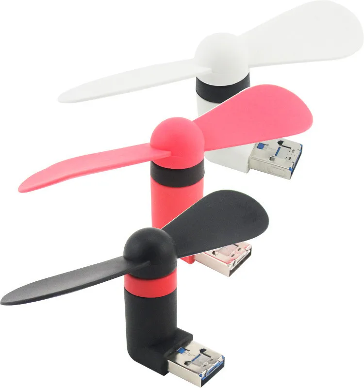 Hot sale 2 in1 Mini Micro USB mobile phone fan portable flexible Mini