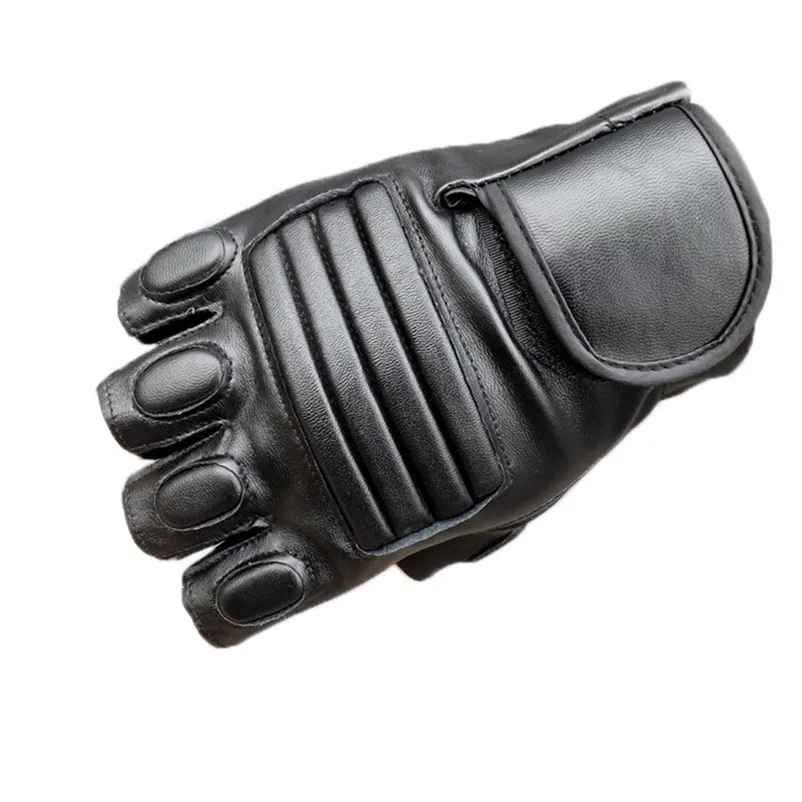 Fashion Men Winter Leather Motorcycle Gloves Sports Outdoor Protection Fighting Gloves Cycling Gloves keep warm  #3n12 (4)