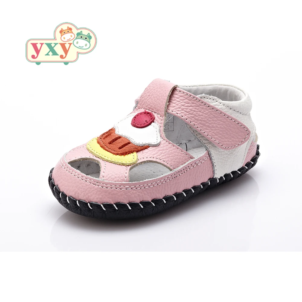 

YXY Brand 2019 summer genuine leather baby cake first walkers girls boys toddler hand-made Hollow shoes aged 6-24month