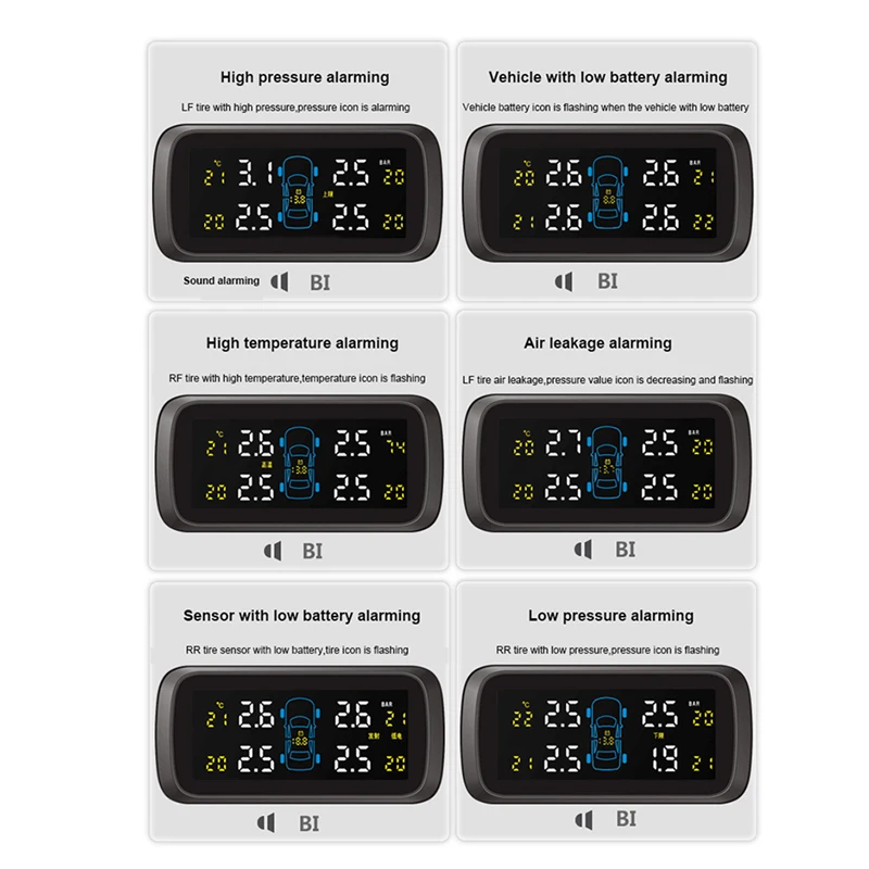 CAREUD U903 TPMS Беспроводная система контроля давления в шинах 4 шт. мини внешние датчики нет необходимости разбирать шины авто