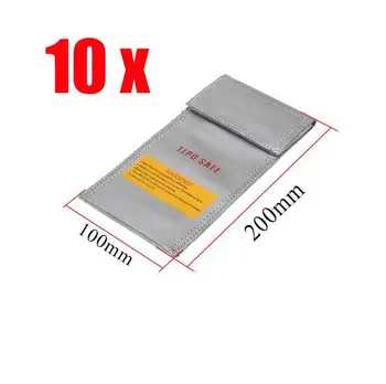 

Free Shipping 10pcs Fiberglass Lipo battery bag lithium battery Explosion-proof bags Security bag Lipo safe safty bag 20*10cm