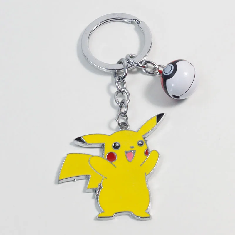 Японский мультфильм брелок Карманный Монстр покебол PIKACHU Мода Забавный милый porte cle металлические аксессуары для украшений chaviro Llaveros