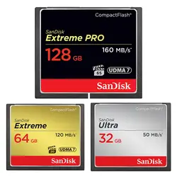 SanDisk CF карта 32 Гб карта памяти 256 ГБ 128 Гб 64 ГБ 32 ГБ 16 ГБ CF карта флэш-карта камера для камеры компьютер Бесплатная доставка