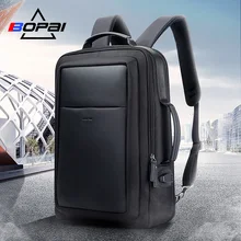 BOPAI back pack mochila masculina USB Charge Backpack Men 15 6 Inch Notebook School Bags Black