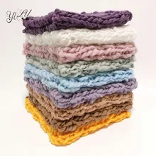 Горячее предложение! шерстяное одеяло для мальчиков и девочек, реквизит для фотосъемки новорожденных, вязаное крючком одеяло корзина фоновый наполнитель 55*55 см