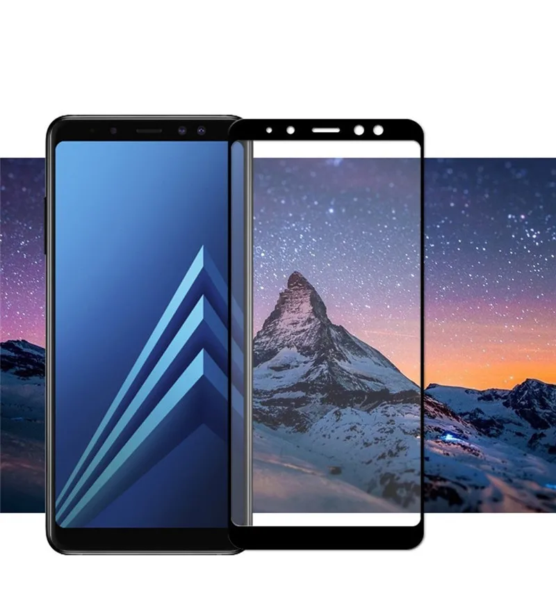 full cover tempered glass screen protector for samsung galaxy a8 plus 2018 05