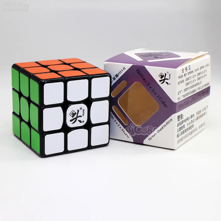 Даян куб Zhanchi 57 мм 3x3x3, волшебный куб, Скорость Zhanchi57 Cubo Magico 3x3 Профессиональный Stickerless черный игрушки для детей - Цвет: Black