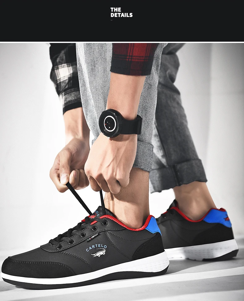 CARTELO/мужская спортивная обувь для отдыха; Мужская обувь в Корейском стиле; модная дышащая легкая удобная обувь для бега