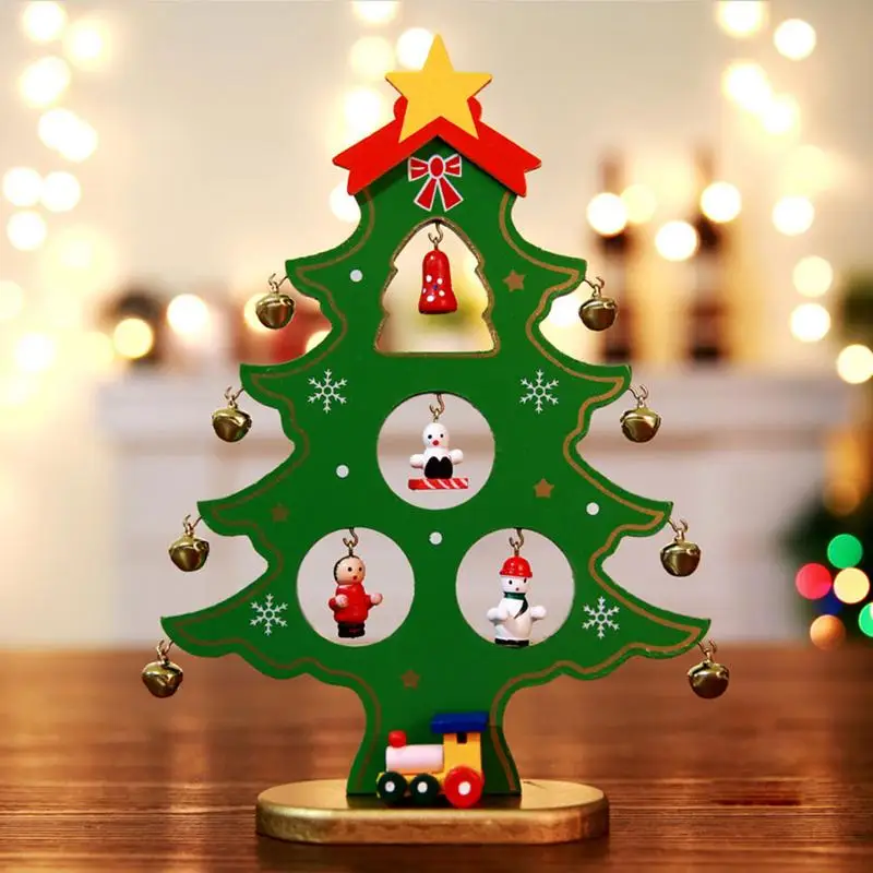 Рождественская елка настольное украшение Рождественское украшение для окон Рождественское украшение 3 цвета s m l 3 размера - Цвет: Green S