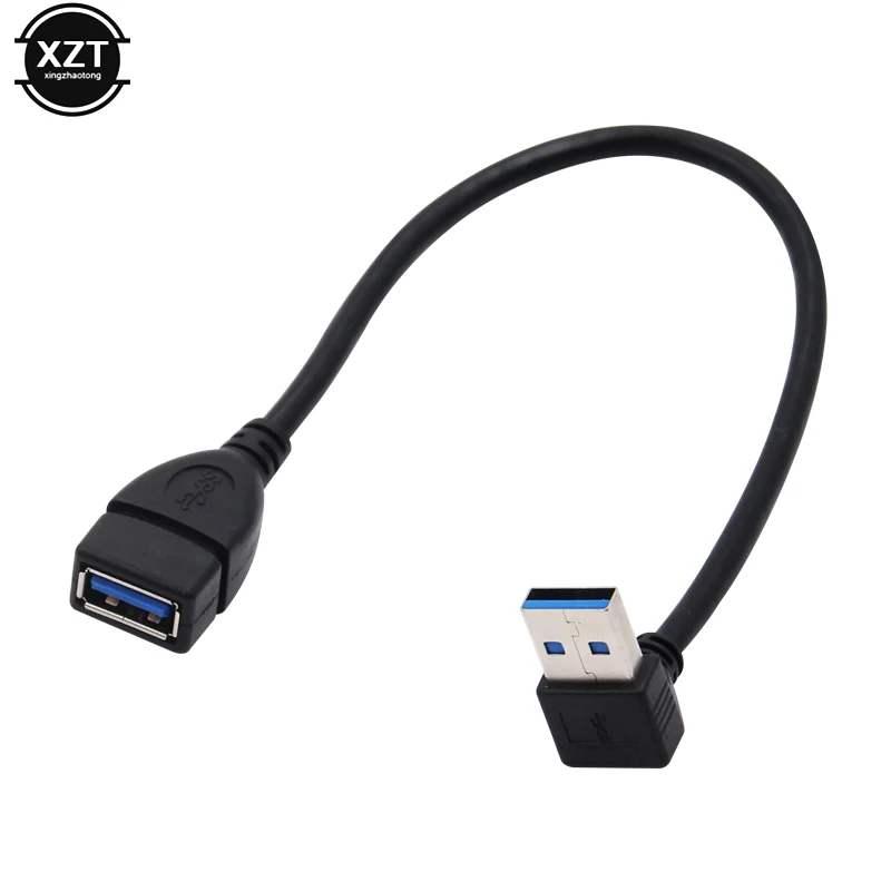 2 шт. USB стандарт 3 0 правый угол 90 градусов удлинитель Кабель адаптер Папа мама