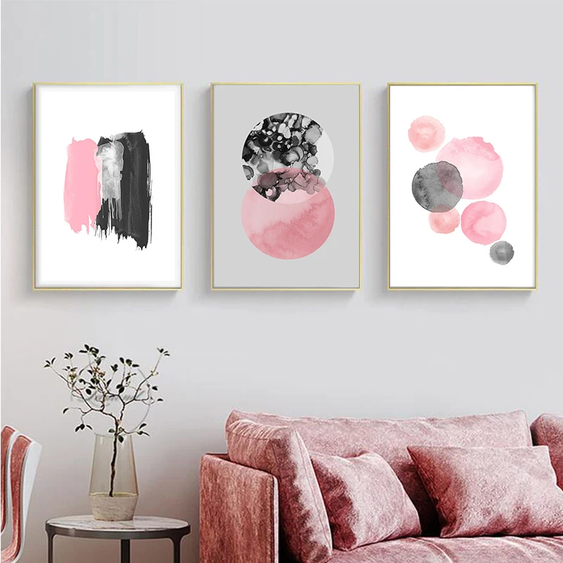 Pink Watercolour Print, Printable Art, Watercolor Wall Art, Digital Wall Art, Printable Painting, Art for Girls Room,