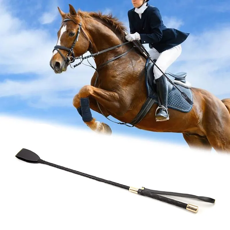 

54cm Leather Horse Whip Leather Equestrian Horseback Racing Riding Role Plays Trail Riding Stage Performance Show And More