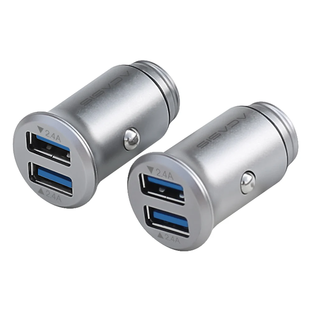 AcasisDual USB Автомобильное Зарядное устройство цифровой светодиодный Дисплей 5 V/2u 4.8A Быстрая зарядка Напряжение зарядное устройство для