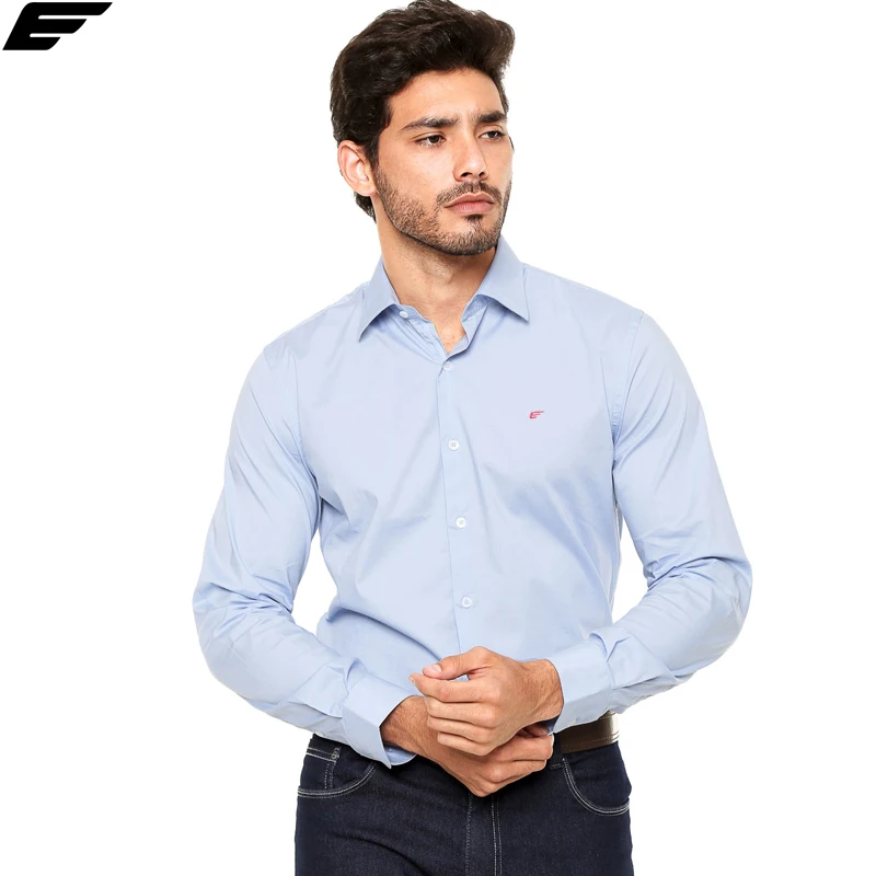 Achat DUDALINA Haute Qualité Camisa Masculina Manga Longa Slim Fit Roupas Masculina Chemise Casual Coton Chemises Bordado Importés Chine