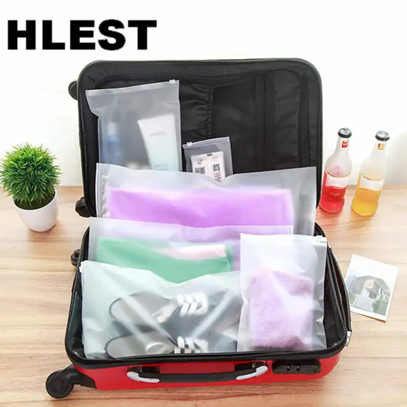 plastic travel bags for clothes