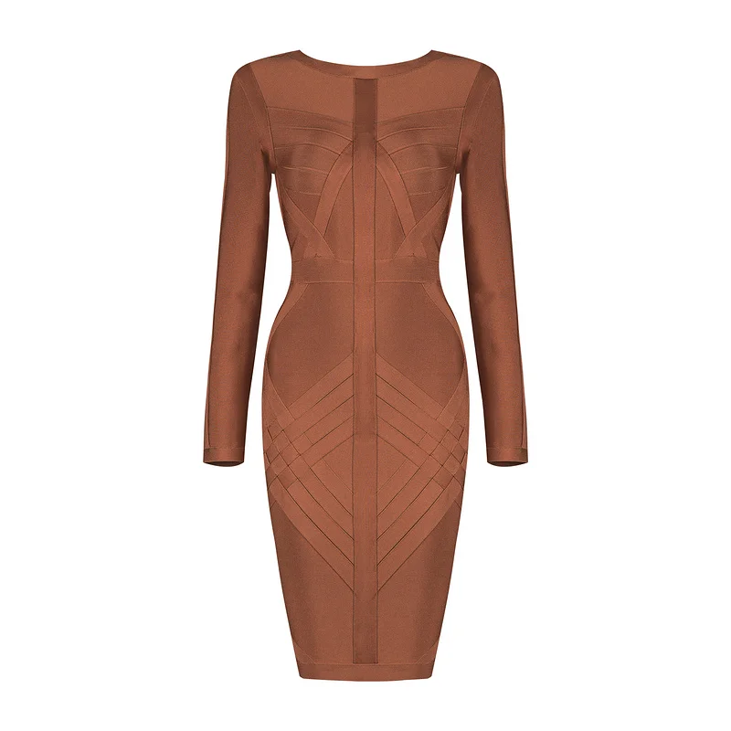 Deavogy 2017 New Women Longsleeve Bodycon Sexy Evening Party Dress