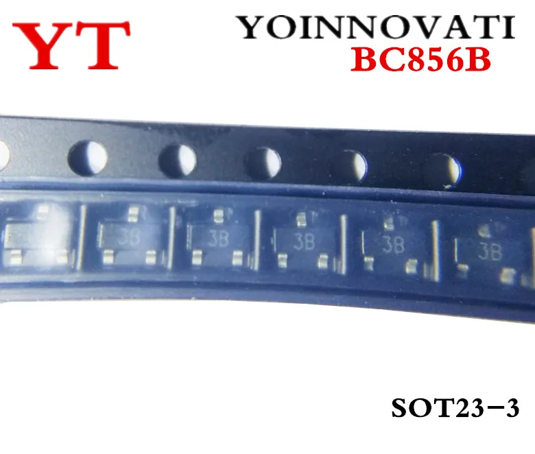 100 шт./лот BC856B BC856 0.1A 65V TRANS PNP SOT-23 транзистор лучшего качества. 