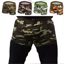 4 teile/los männer underwear boxershorts atmungs tarnung penis pouch sheer männerunterhose marke modale männlicher boxer
