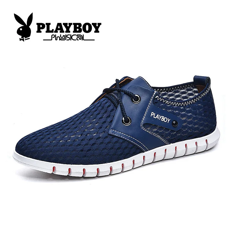 Playboy/Новинка года; Летние воздухопроницаемые мужские кроссовки; Zapatillas Deportivas; цвет серый, синий; повседневная мужская обувь