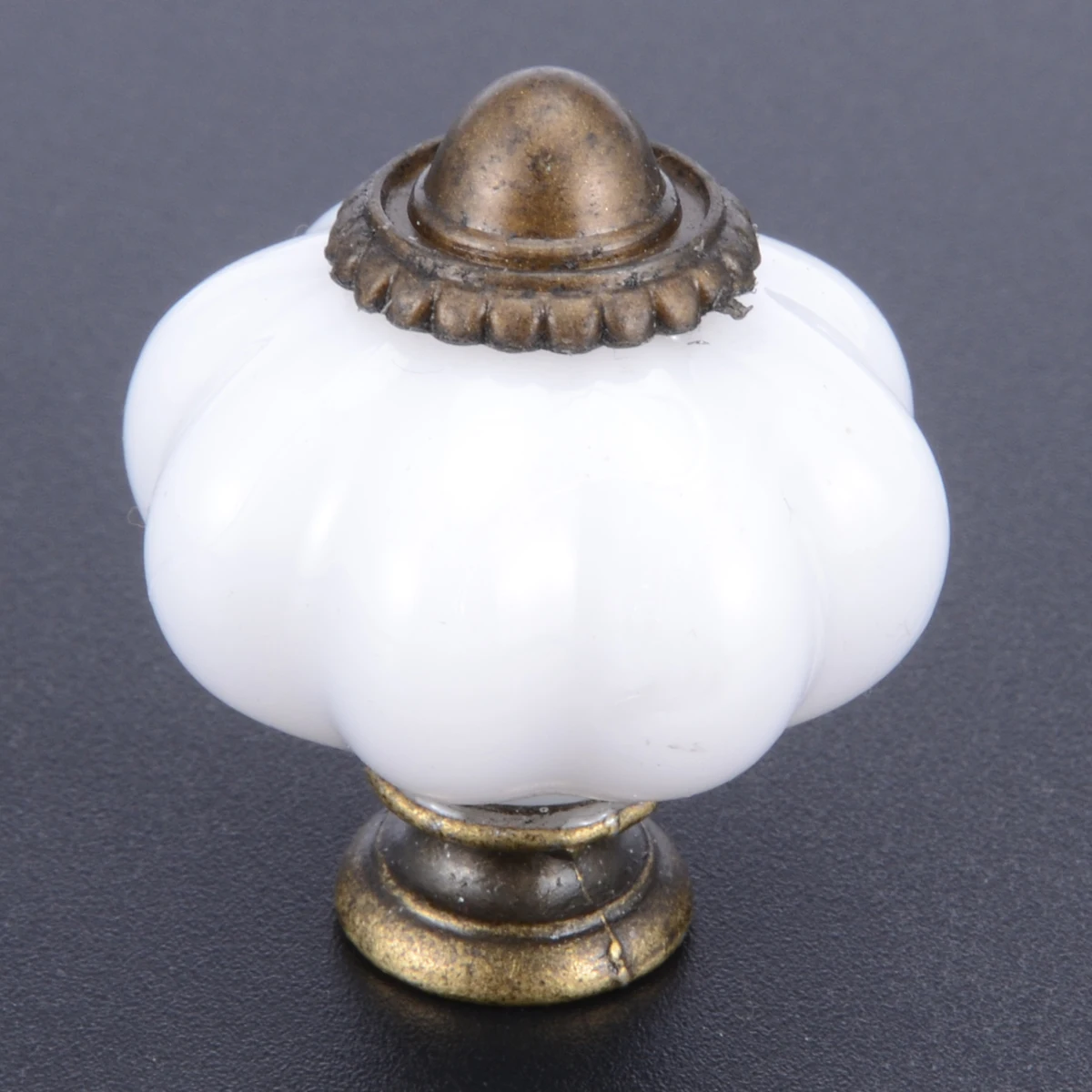 Mayitr 10pcs/set Pumpkin Knobs Ceramic Alloy Vintage Furniture Handles Cabinet Pulls Set for Drawer Cupboard Furniture Hardware