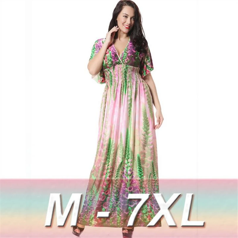 Ete Plus La Taille Robe Femme Boho Sexy En Mousseline De Soie