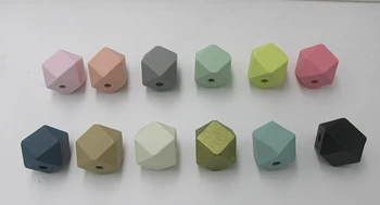 

Free shipping! Newest Pastel 12MM/20MM/14MM/16MM Geometric Wood Beads can mixed 12 colors