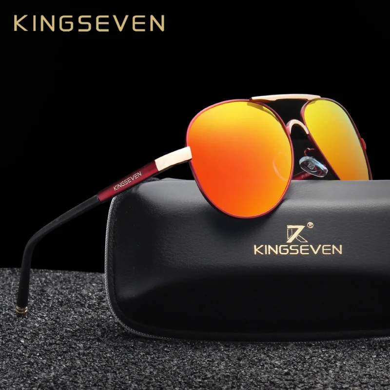 

KINGSEVEN Brand New Unisex Aluminum Polarized Sunglasses Women Men Design Travel Driving Sun Glasses Classic Male Eyewear Gafas