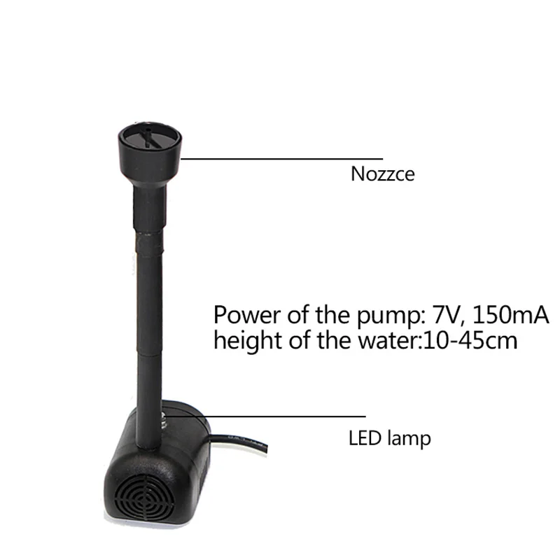 

LED Solar Power Water Pump Fountain Automatic Colorful For Garden Lake Fish Pond Pool J2Y