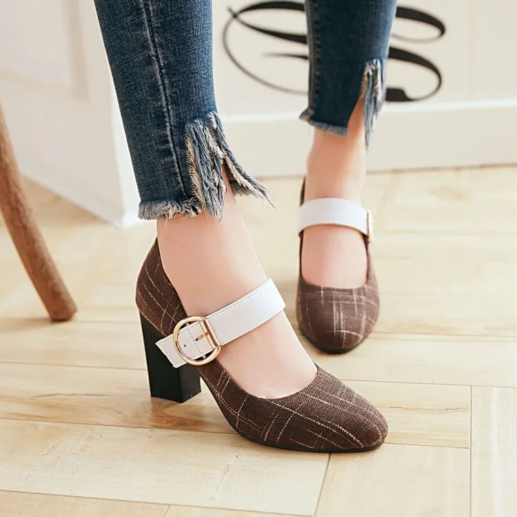 denim mary janes