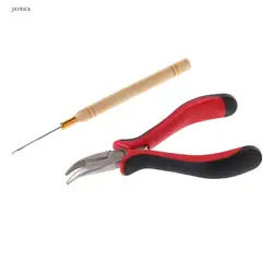 JAVRICK Professional щипцы для наращивания волос крюк иглы провода обертывание бисером ювелирные изделия инструмент