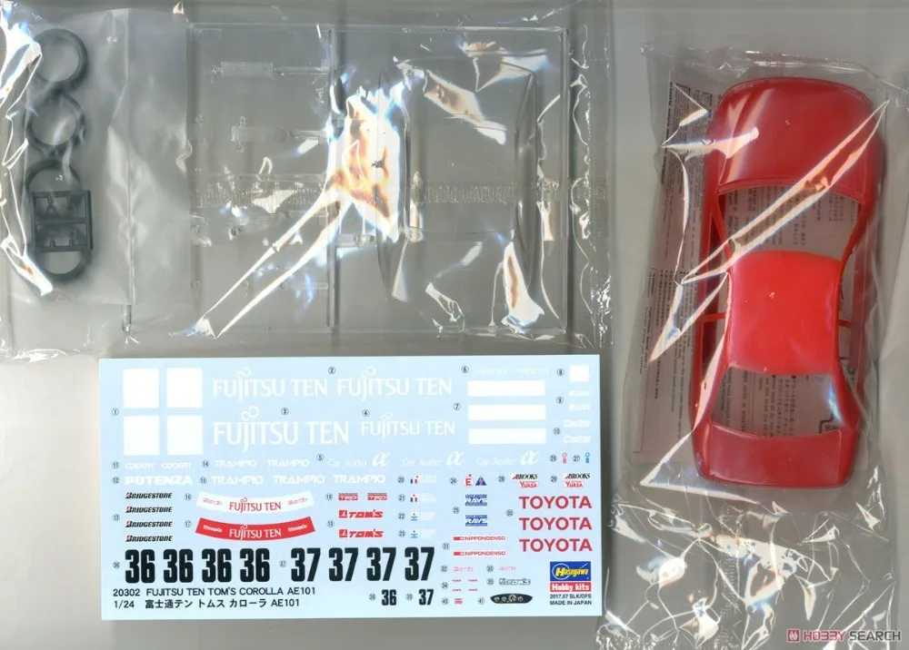 1/24 Hasegawa 20291 FUJITSU TEN TOM'S COROLLA AE101 WINNER модель хобби