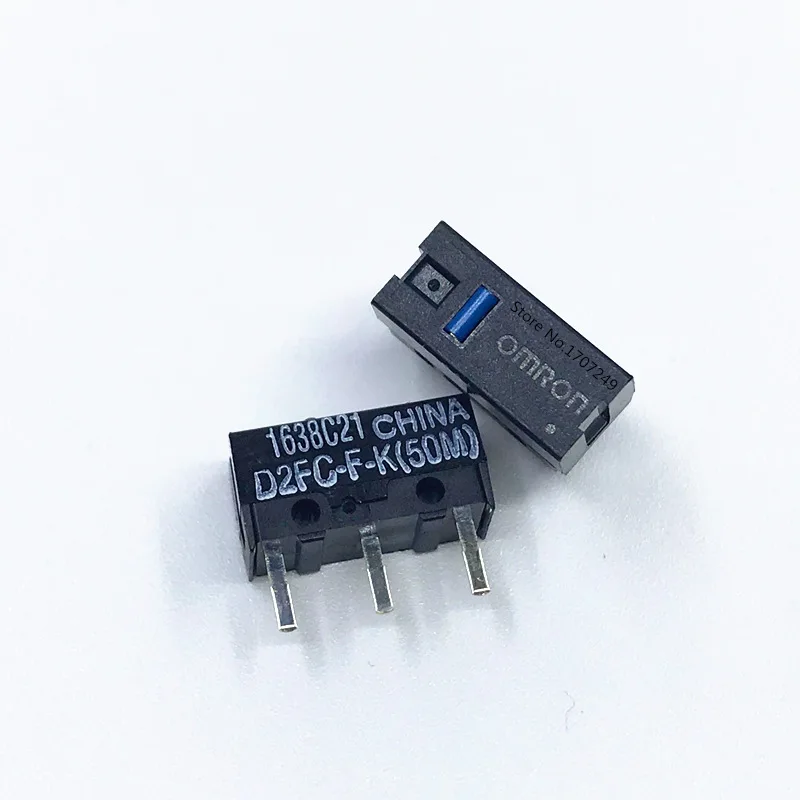 2Pcs original OMRON mouse micro switch D2FC-F-7N 10m 20m OF D2FC-F-K(50M) D2F D2F-F D2F-01 D2F-01L D2F-01FL D2F-01F-T D2F-F-3-7 light fan switch Wall Switches