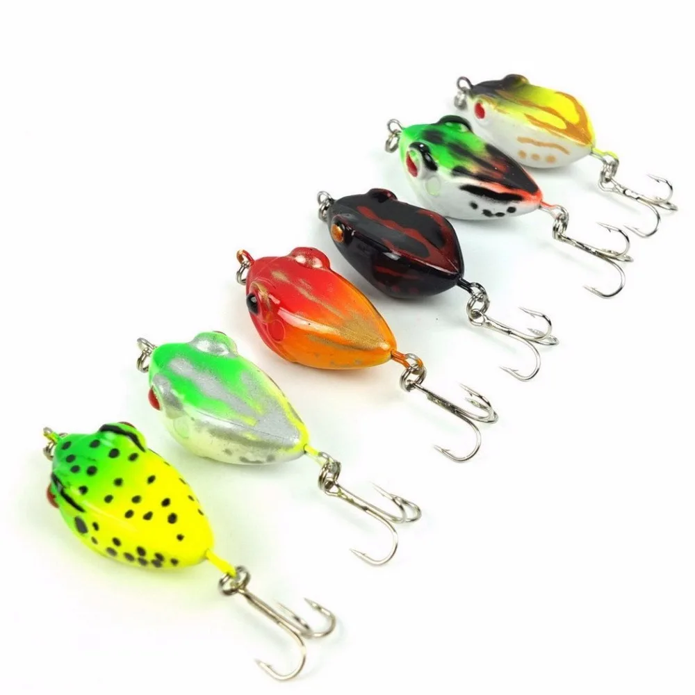 HiUmi 6Colors Ray frog Fish Lure 4cm 6g plastic Hard Bait Swimbait Wobbler Fishing Tackle | Спорт и развлечения