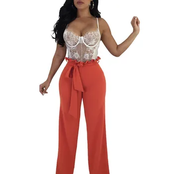

High Waist Ladies Wide Pants Women Palazzo OL Office Chiffon Wide Leg Pant Drawstring Long Loose Trousers