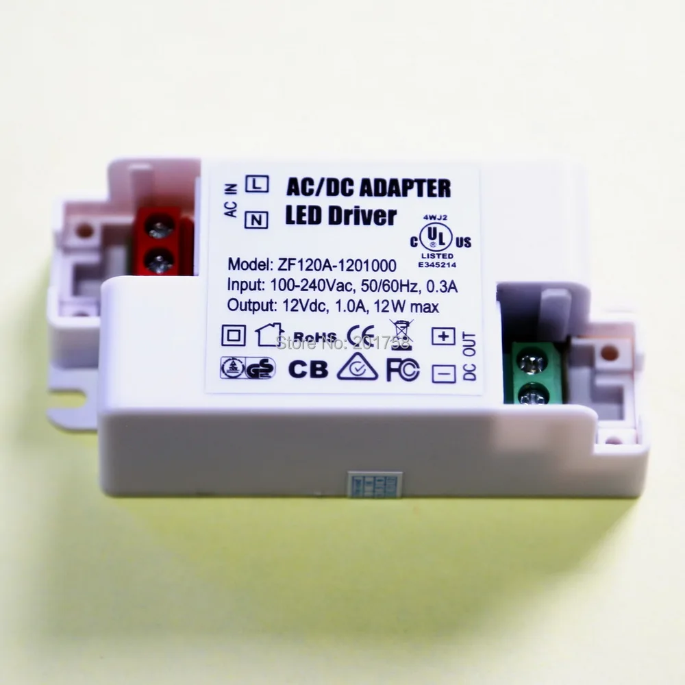 150 шт./лот DC12V 1A 12 Вт мини ультра-тонкий компактный размер светодиодный Питание электропривода переменного тока/DC адаптер