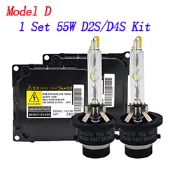 Оригинальные 55 Вт лампы HID комплект D2S D4S OEM DDLT003 85967-51050 55 Вт лампы HID балласт Быстрый Яркий 5500K Лампы D2S D4S HID набор ламп - Испускаемый цвет: 1 Set 55W HID Kit