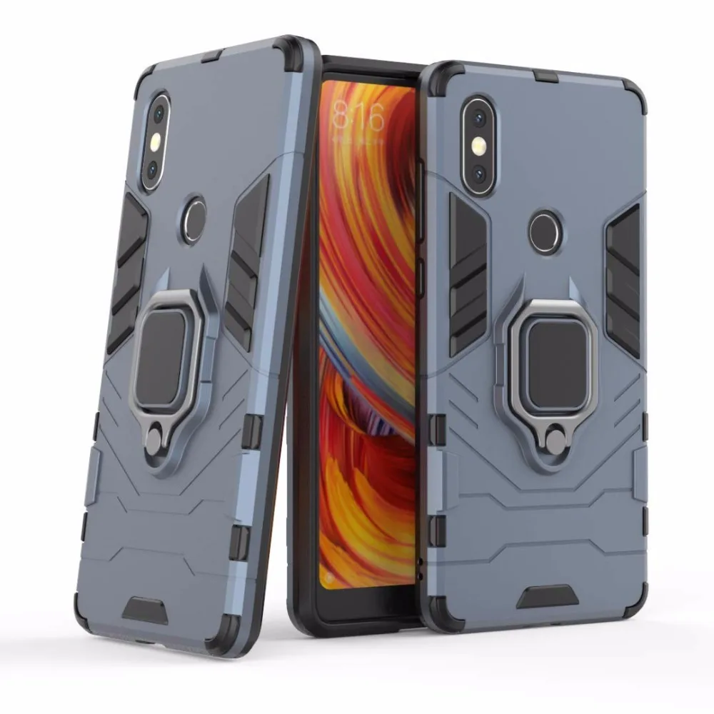for Xiaomi Mi Mix 2s Case Shockproof Armor Protective Magnetic Holder Phone Cover 2 Bracket |