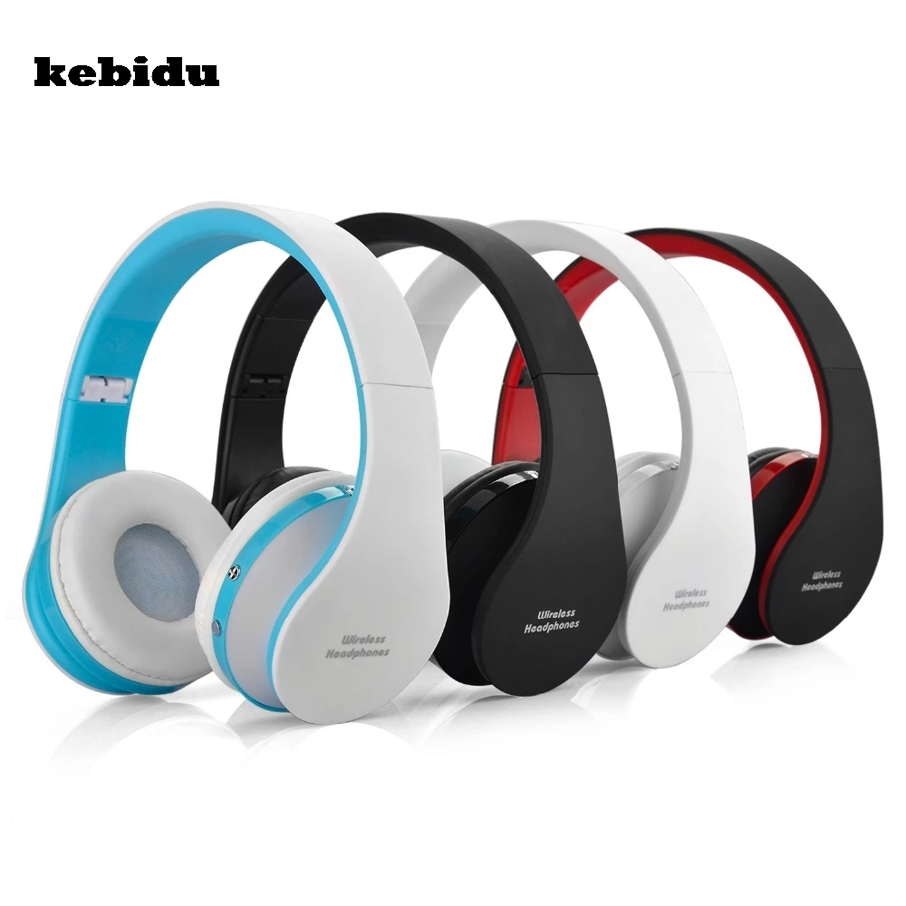 

kebidu Wireless Bluetooth Headphones Headset Cordless Earphone Stereo Wired Audio for Computer PC Head Phone Set