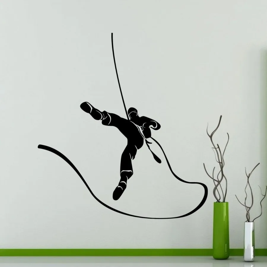Download YOYOYU Rock Climber Wall Sticker Climbing Alpinism Extreme Sport Vinyl Decal Home Room Interior ...