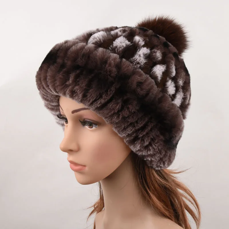 Женская Зимняя Шапка бини с помпоном|Женские Skullies и шапочки| |