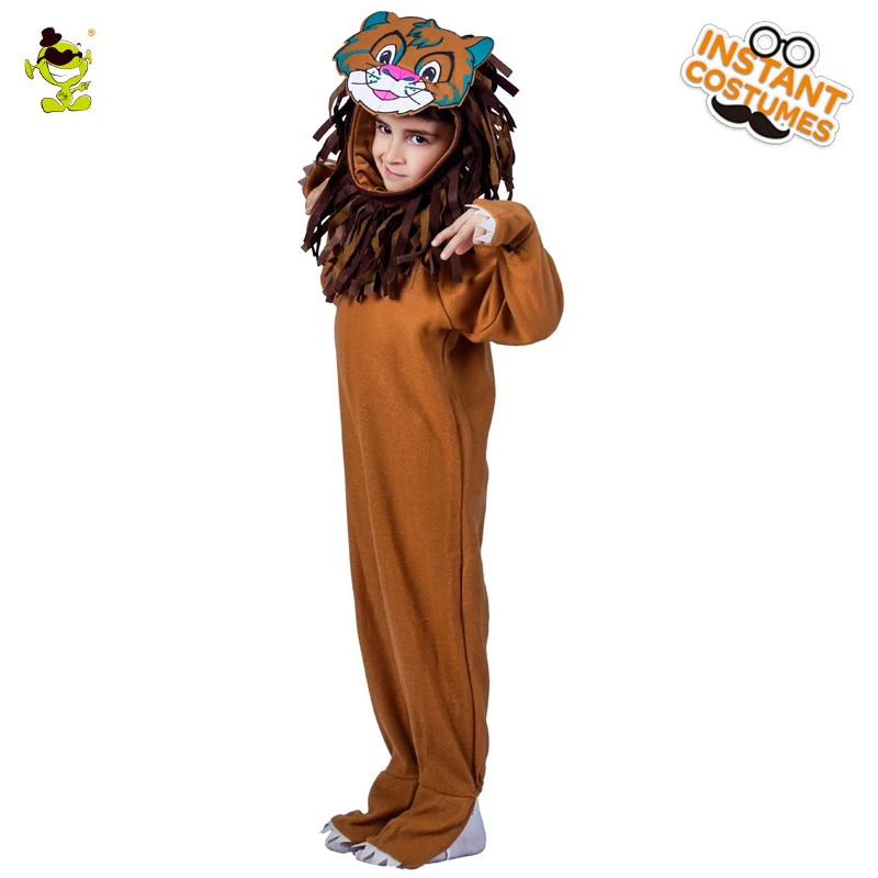 Kids Tiger Animal Costume Cosplay Clothing Dinosaur Tiger Halloween Animals Costumes Jumpsuit for Boy Girl