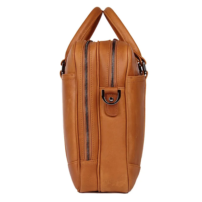 Nesitu чёрный; коричневый большой Ёмкость из натуральной кожи Для мужчин Портфели портфель Курьерские сумки 14 ''ноутбук Бизнес дорожная сумка