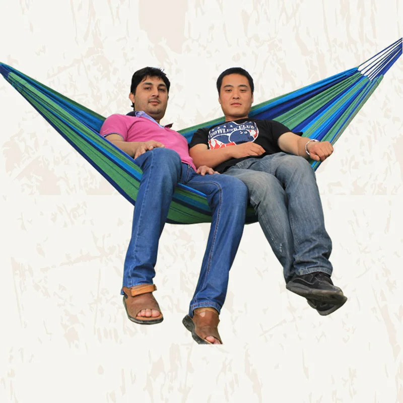 

Swing Hanging Chair Portable Light Outdoor Canvas Garden Hammock 2 Colors for Camping Traveling Hiking Easy To Hang 1500g