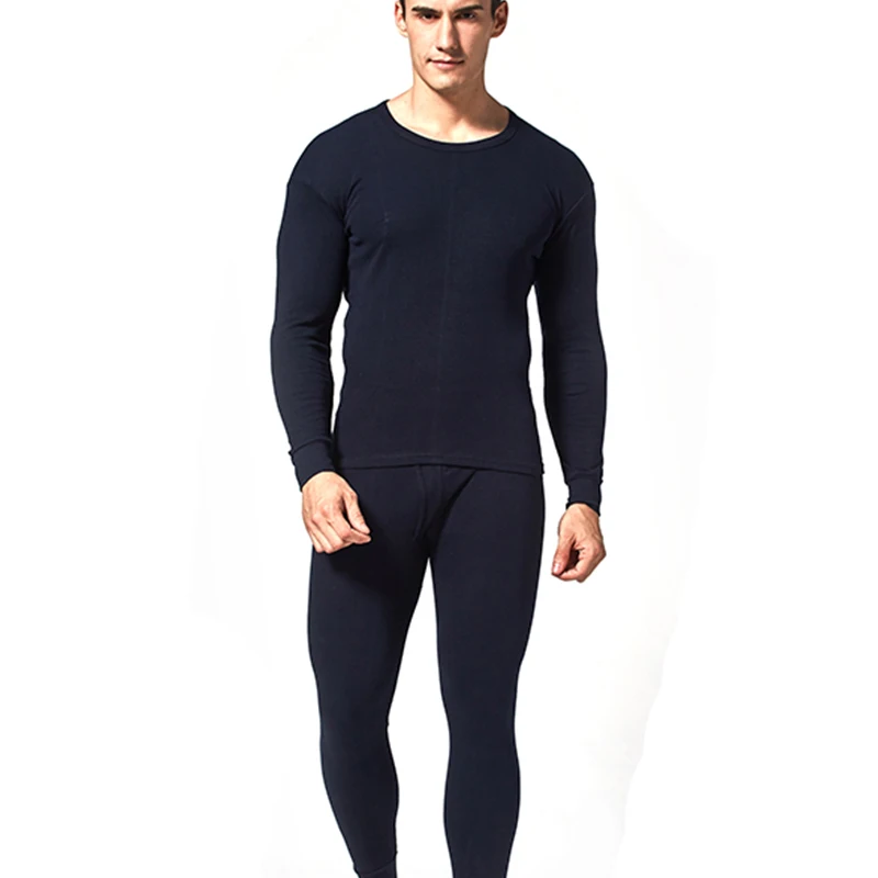 Cotton Winter Thermal Underwear Sets Men Long Johns Undershirts Warm