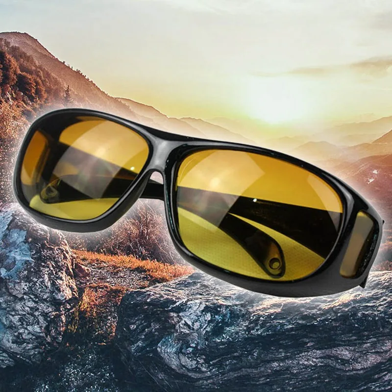 Car Driving Glasses Eyewear UV Protection Men Women Sunglasses Goggles HD Yellow Lenses Sunglasses Night Vision