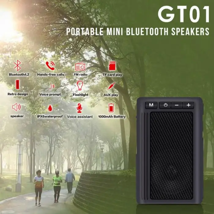 Портативный фонарик Bluetooth динамик водонепроницаемый Поддержка TF карта для наружного альпинизма прогулки DU55